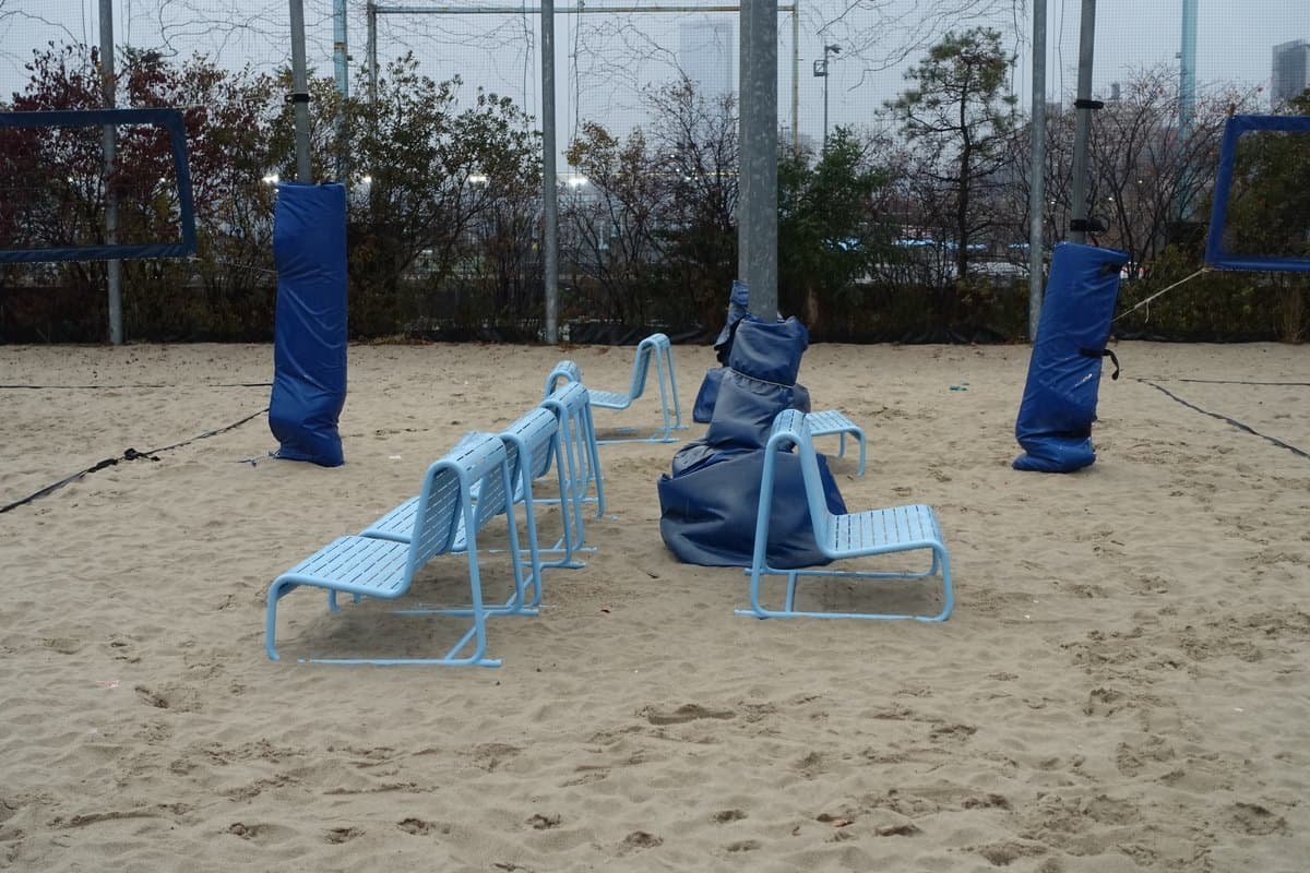 The sand hall, first week of winter